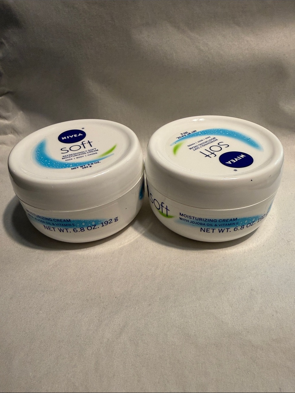 NIVEA Soft Moisturizing Cream - White (6.8 oz) - 2 jars